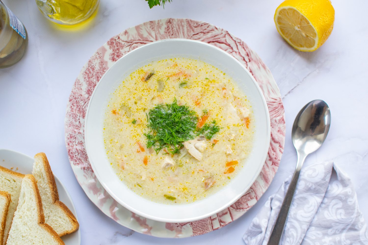 Avgolemono Soup with Orzo (Lemon Greek Chicken Soup) - Medmunch